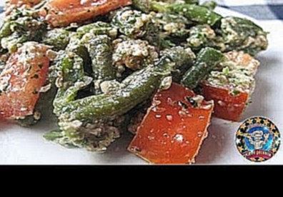 Салат из Зеленой Фасоли с Чесноком, Кинзой и Грецкими Орехами 