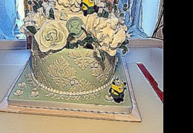 Студия Арт Кейк. Двухярусный торт на заказ для мамы в тонах от Тиффани. 