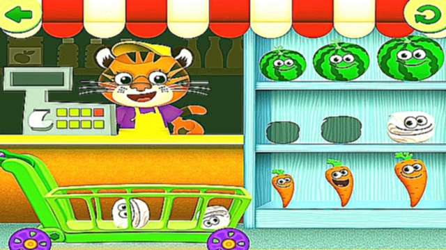 Видеоклип Весёлый магазин и Смешная Еда - Развивающая игра для самых маленьких детей