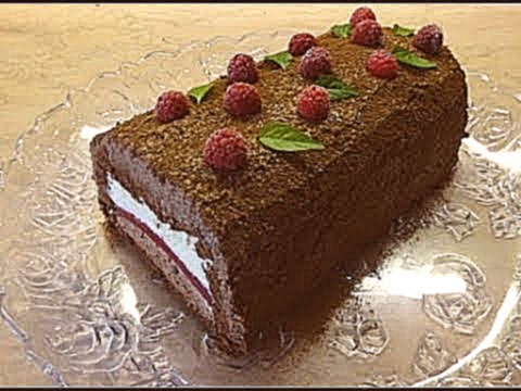 Шоколадный торт с муссом и малиновым конфи. 