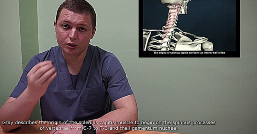 Видеоклип Ременная мышца Как лечить боль в шее и голове Splenius Capitis Muscle Syndrome