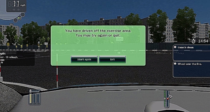 Видеоклип City Car Driving  Track test FAILED-You have driven off the exercise