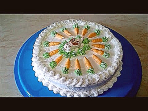 Украшаем торт белково заварным кремом Рецепт торта cake decoration Морковный торт 