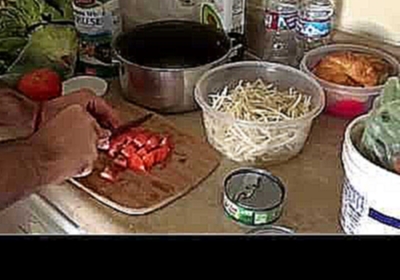 Как быстро и вкусно приготовить греческий салат Овощи Сыр Фета и Тунец Рецепт 