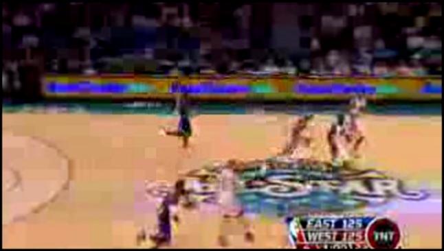 Видеоклип LeBron James charges through the defense and slams it in over Dirk Nowitzki!