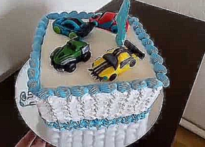 Торт с машинками Хот Вилс.для мальчика.Cake with cars Hot Vils.dlya boy. 